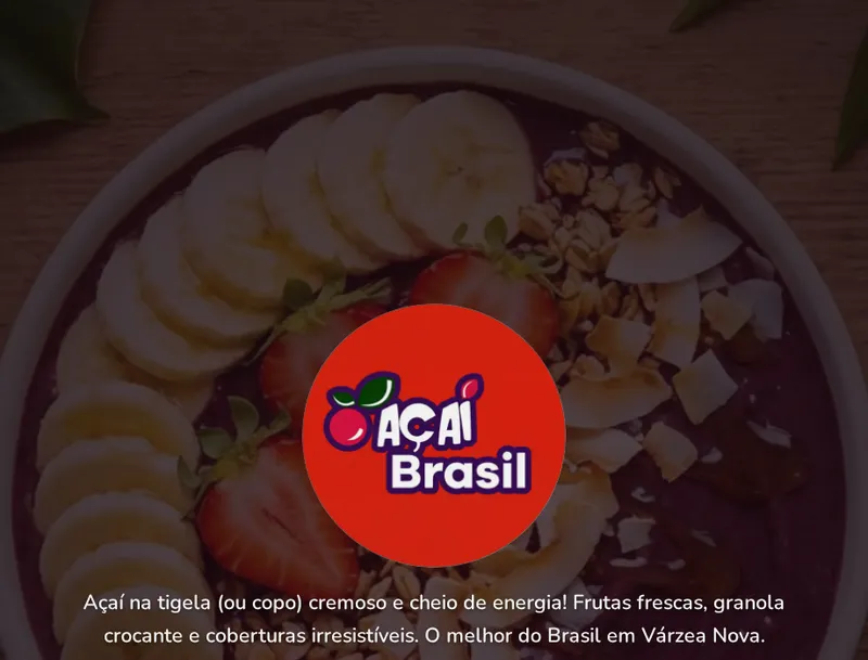 Site Açaí Brasil - Landing page de açaí em Várzea Nova